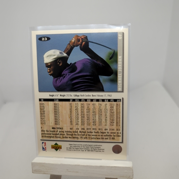 1994-95 Upper Deck Collector's Choice - #23 Michael Jordan Nicely Centered & New - Picture 6 of 12
